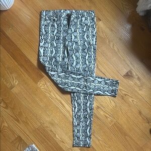 Stylish Snake Print Denim